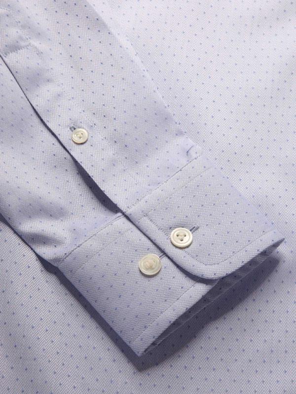 Antonello Blue Solid Full Sleeve Single Cuff Tailored Fit Classic Formal Two Ply Mercerized Cotton Shirt