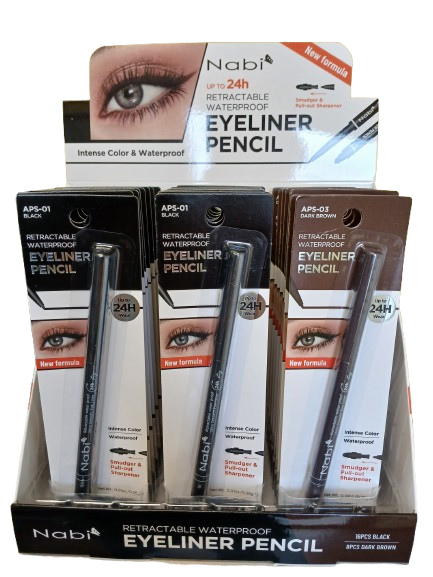 APS-Nabi Gel Glide EyeLiner Black 3 PCS/PACK