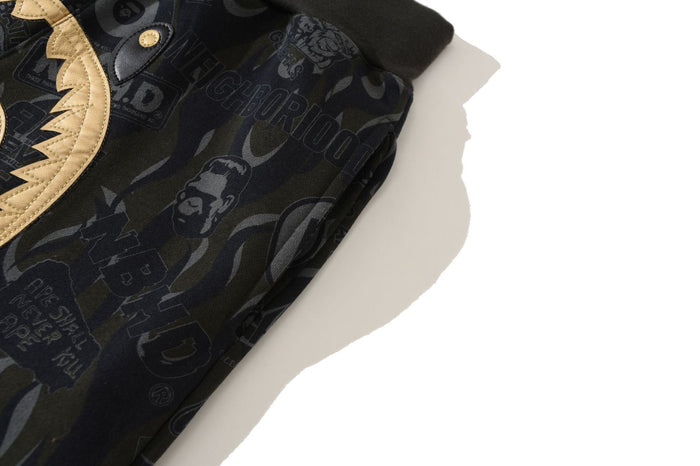 BAPE Gold BAPE Letter Pants