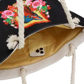 Black Our Lady of Guadalupe Tote Bag