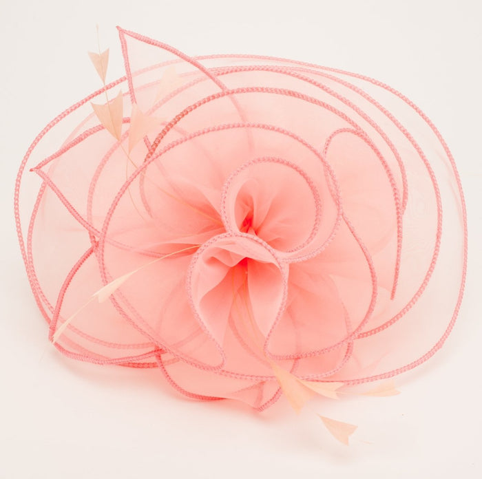 Peach Organza Fascinator - Franklins