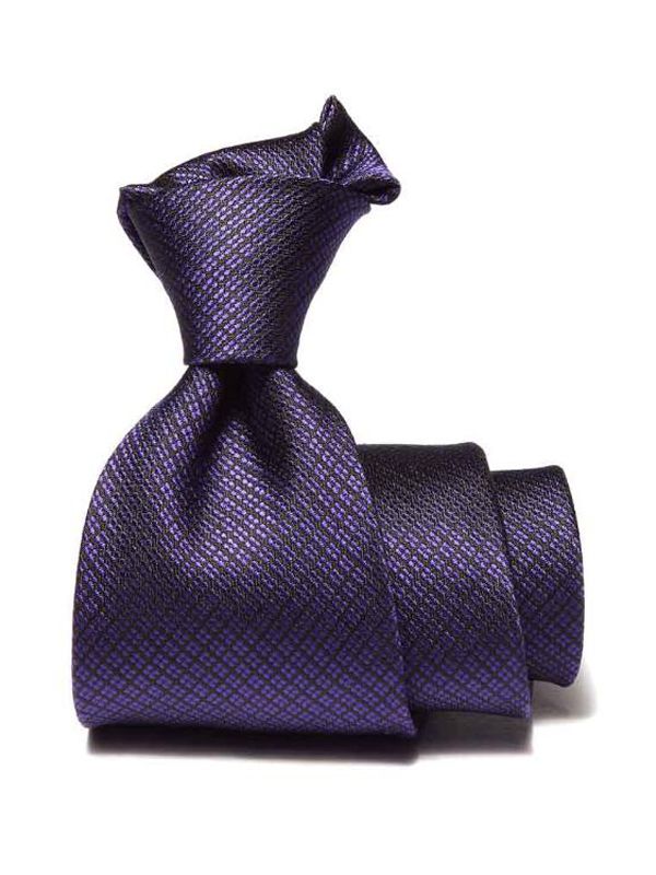 Campania Structure Dark Purple Silk Tie