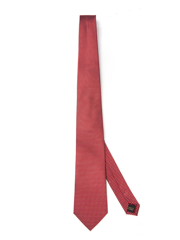 Campania Structure Dark Red Silk Tie