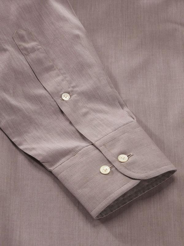 Carletti Light Grey Solid Full Sleeve Single Cuff Classic Fit Classic Formal Italian 100’s Cotton Shirt