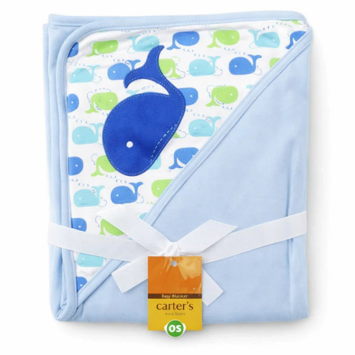 Carte - Hooded Cotton Wrap - Blue - Fish