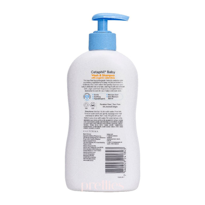 Cetaphil Baby 2-in-1 Hair Shampoo And Body Wash (with Organic Calendula) 400ml (241843)