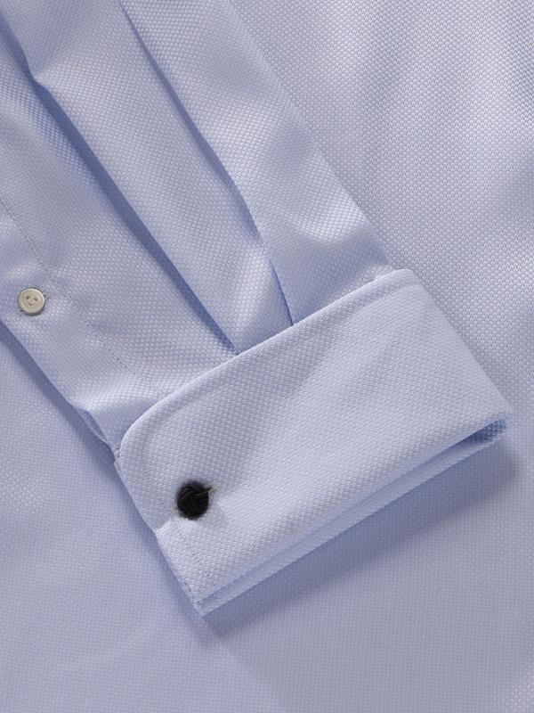 Cione Sky Solid Full Sleeve Double Cuff Classic Fit Classic Formal Two Ply Mercerized Cotton Shirt