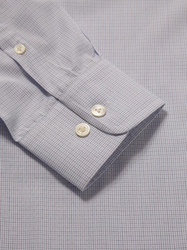 Cricoli Sky Check Full Sleeve Single Cuff Classic Fit Classic Formal Super Fine Cotton Shirt