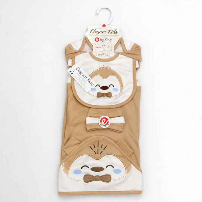 EK - Cotton Interlock - 10 Pieces - Penguin - Starter Set - Brown