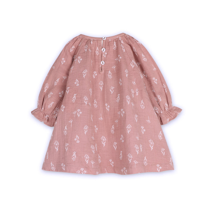 Evelina Floral Baby Dress & Bloomer Set (Organic Muslin)