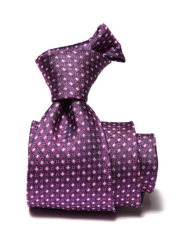 Florentine Minimal Medium Purple Silk Tie