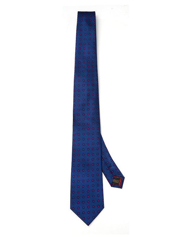 Florentine Minimal Navy Silk Tie
