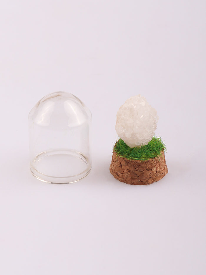 Gemstone & Mineral Glass Dome | Quartz Geode-Image 2