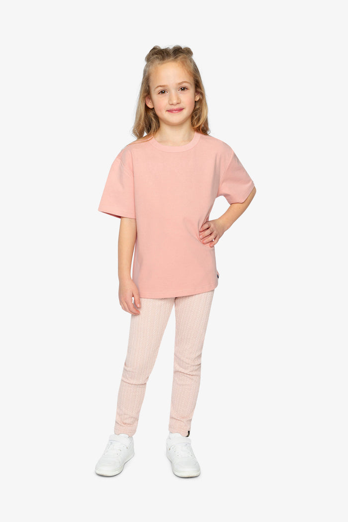 Heavy Jersey Wide Short Sleeve T-Shirt Pink-4