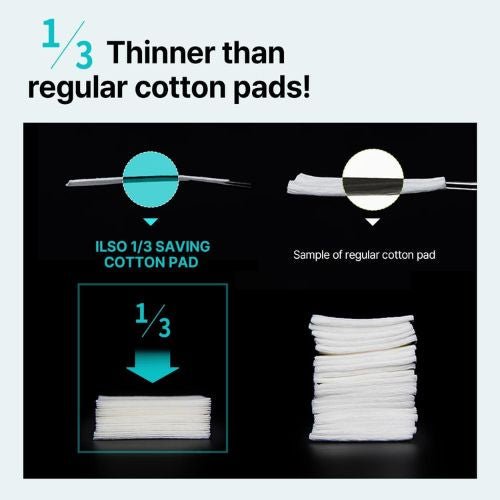 ilso 1/3 Saving Cotton Pad (40ea) وسادة قطنية لتوفير 1/3 من المنتج (ILSO) - Princess Cosmetics Qatar