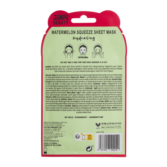 JiinJu Watermelon Squeeze Sheet Mask