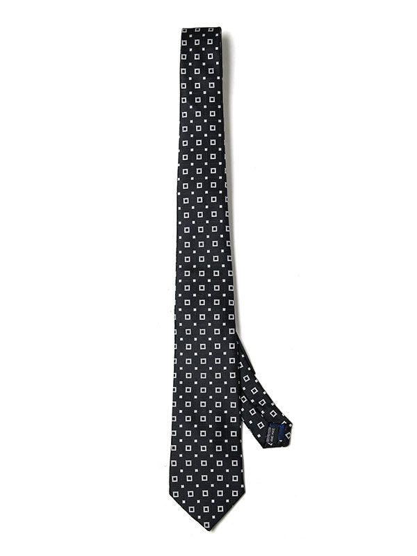 Kingcrest Minimal Black/ White Microfibre Tie