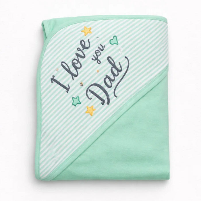 LHB - Hooded Cotton Wrap - Green - Love You Dad - Thailand