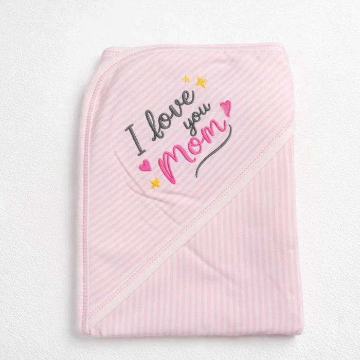LHB - Hooded Cotton Wrap - Pink - Love You Mom - Thailand