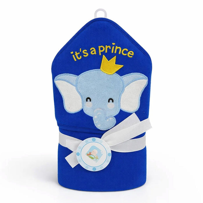 Little Alpaca - Hooded Bath Towel - Blue - Prince