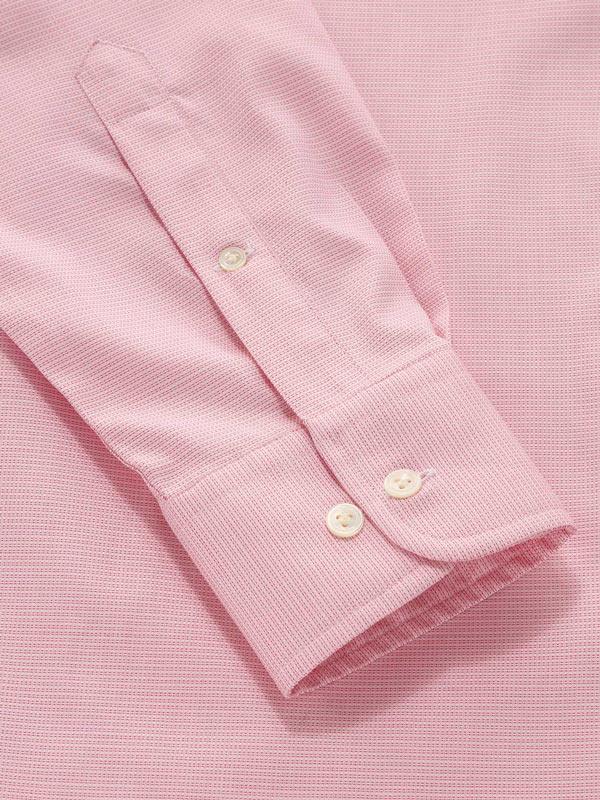 Marinetti Red Solid Full Sleeve Single Cuff Classic Fit Classic Formal Two Ply Mercerized Cotton Shirt