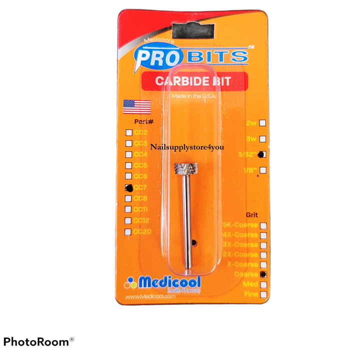 Medicool Professional Carbide Bits 3/32 COARSE Grit - (CC7)