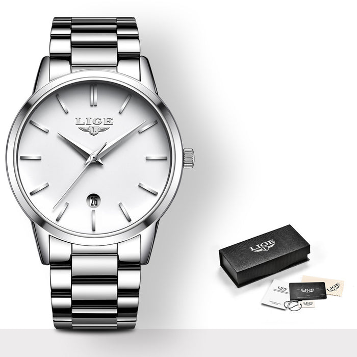 Men's Three-Hand Waterproof Quartz Watch - Classic Casual Watch