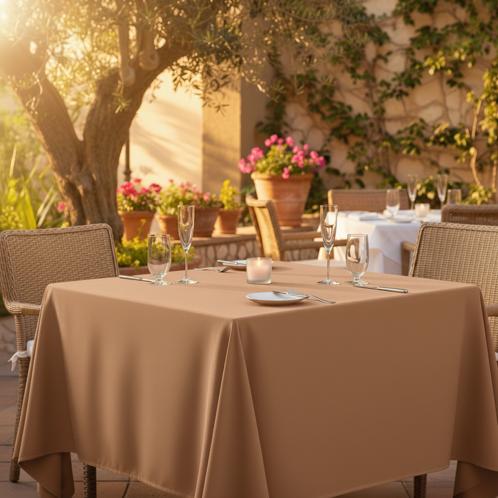 Square Table Cloth / Sandal Wood / 42"X42" 6 PK