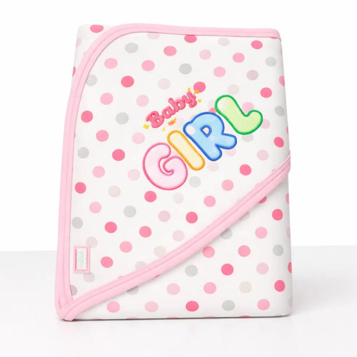Montaly's - Hooded Cotton Wrap - Light Pink - Polka - Thailand