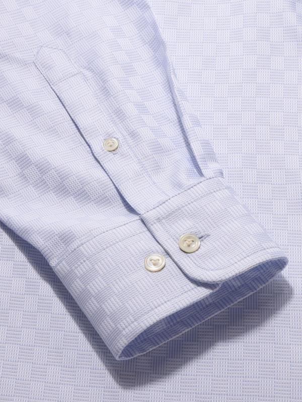 Monteverdi Sky Solid Full Sleeve Single Cuff Classic Fit Classic Formal Two Ply Mercerized Cotton Shirt