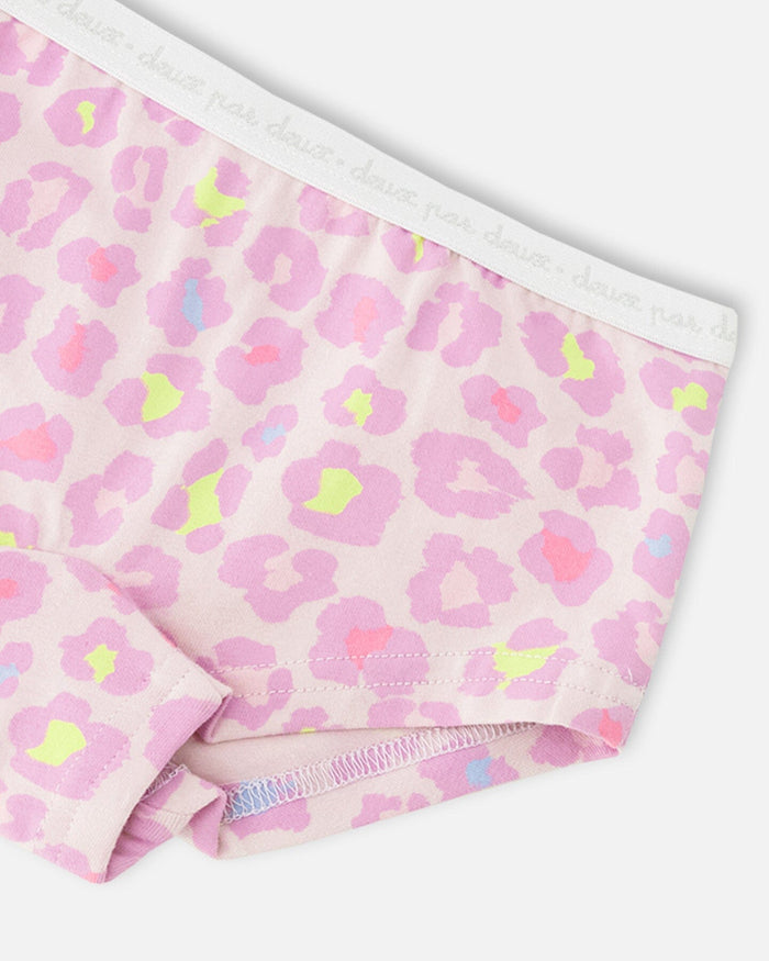 Organic Cotton Boyshort Panty Purple Animal Print-2