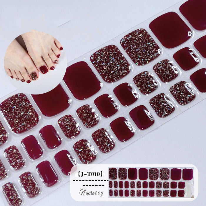 Pedicure Gel Nail Strips T010