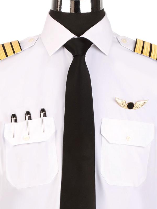 Pilot White Solid Full Sleeve Single Cuff Classic Fit Classic Formal Blend Shirt