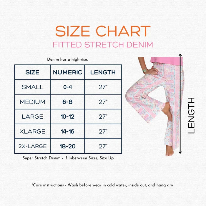 Pink Polka Dot Denim