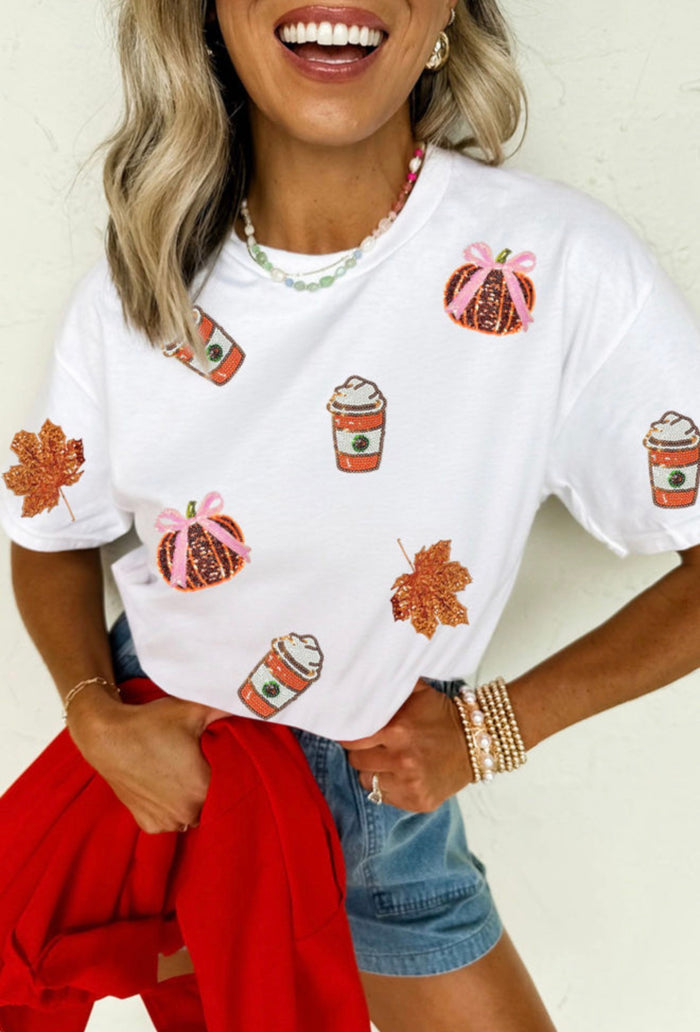 Sequin Fall Tee