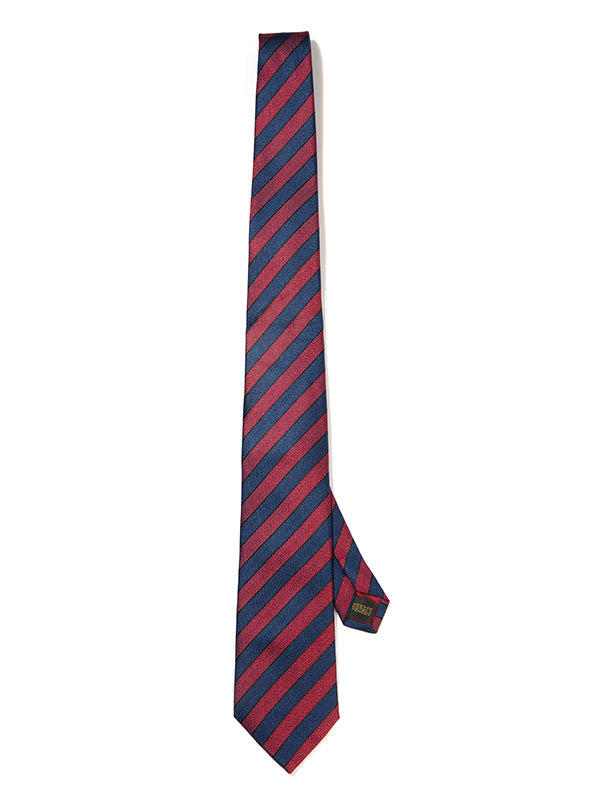 Sicilia Striped Dark Maroon Silk Tie
