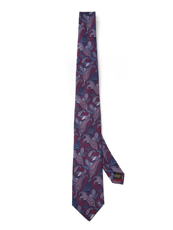 Torino All Over Dark Maroon Silk Tie