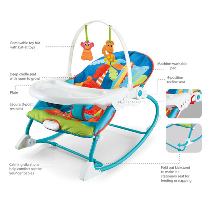 2 In 1 - Infant To Toddler - Rocker With Dining Chair