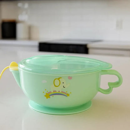 2 In 1 - Kiko - Stick On - Insulated Feeding Set - Green