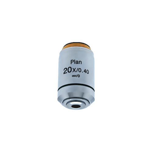 20X Infinity-Corrected Plan Achromatic Metallurgical Microscope Objective Lens Working Distance 5.8mm, SKU MT13033431, three quarter front view