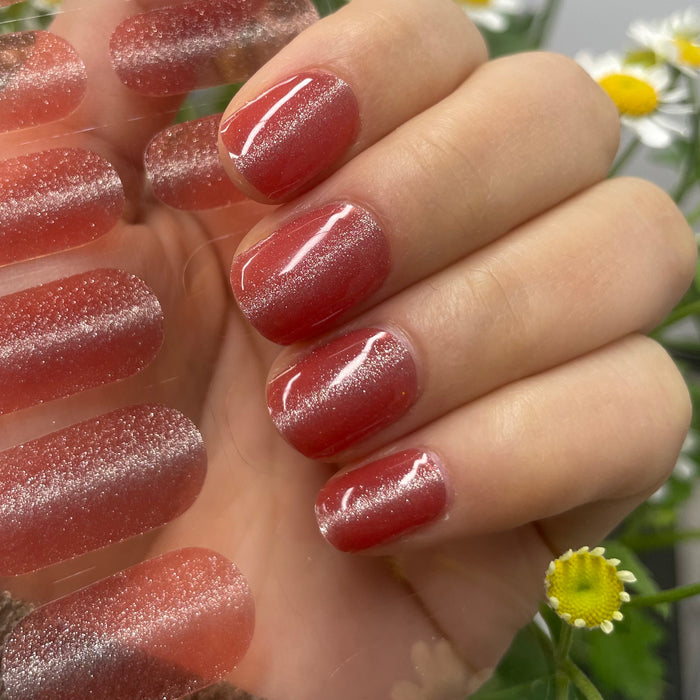 UV-free gel nail Orange Glitter