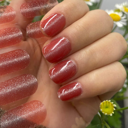 UV-free gel nail Orange Glitter