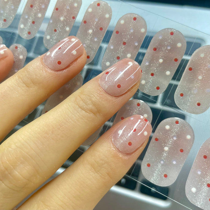 UV-free gel nail Pink Dot