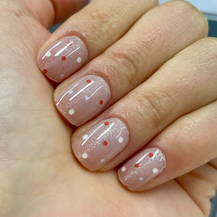 UV-free gel nail Pink Dot