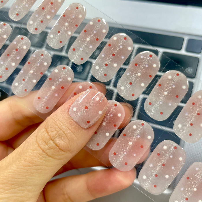 UV-free gel nail Pink Dot