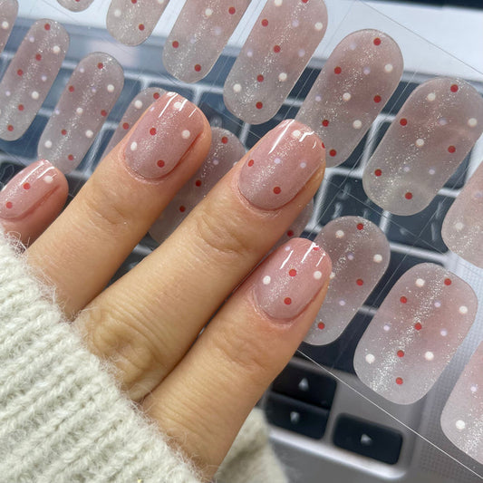 UV-free gel nail Pink Dot