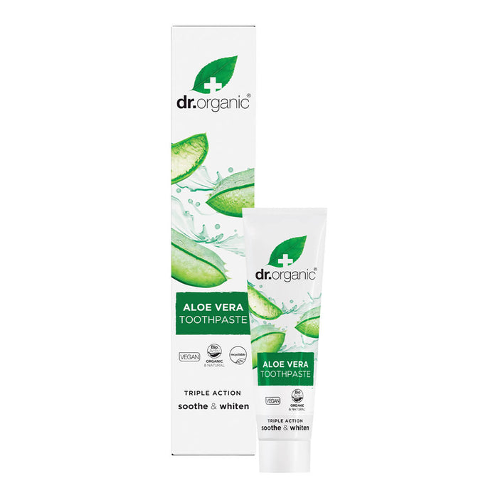 100ml tube Dr. Organic Aloe Vera Toothpaste with box.