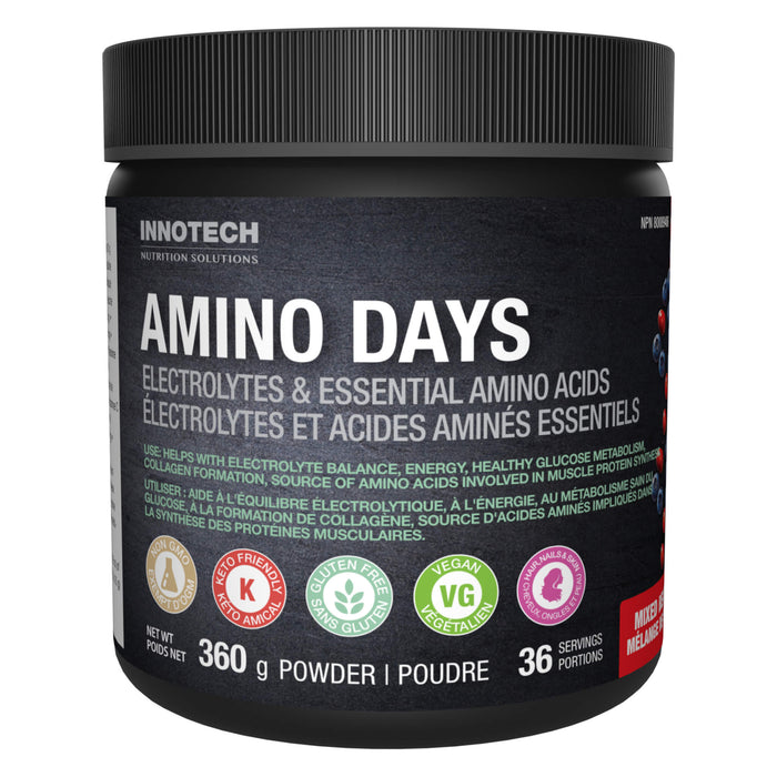 Bottle of Innotech Amino Days Mixed Berry 360g