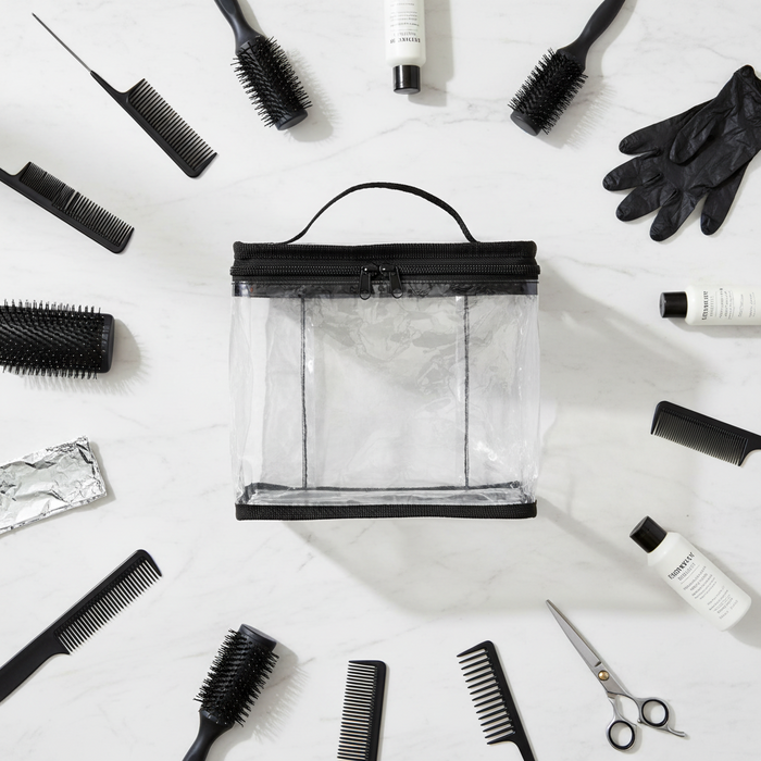 Annie Clear Train Stylist Bag with Handle