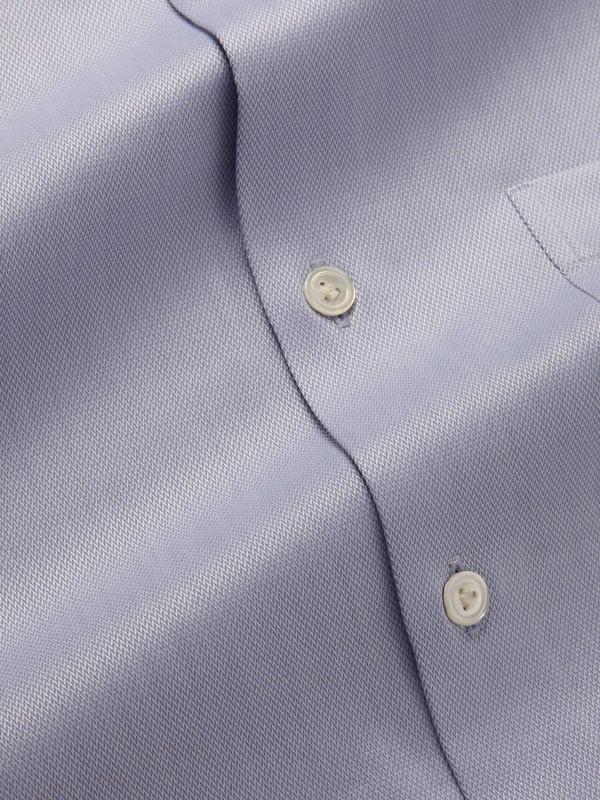 Antonello Blue Solid Full Sleeve Double Cuff Tailored Fit Classic Formal Two Ply Mercerized Cotton Shirt